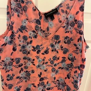Brand: Lane Bryant Size: 14 Color: Peach/Blue flowers Style: 2 Layers
